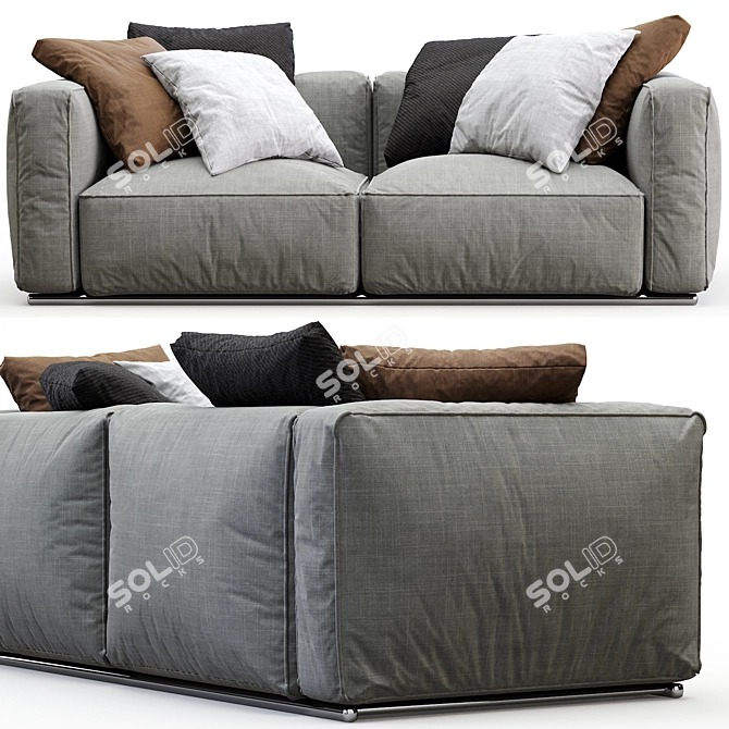 Modern Poliform Shanghai Sofa 3D model image 3