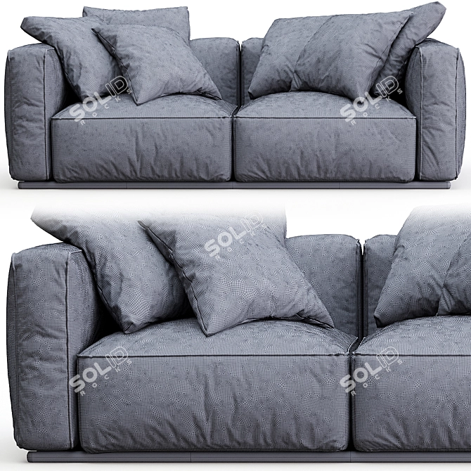 Modern Poliform Shanghai Sofa 3D model image 4