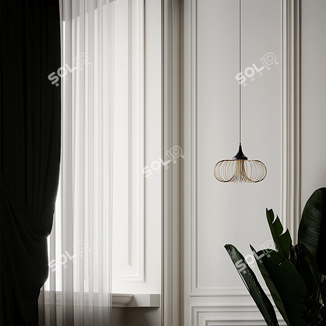 Whisk Pendant: Minimalistic Lighting by Hive 3D model image 2