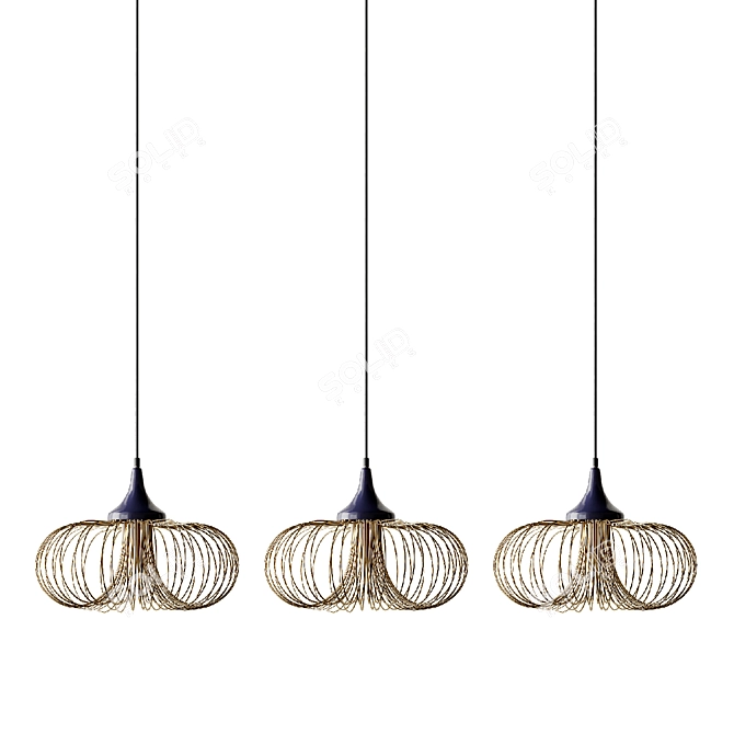 Whisk Pendant: Minimalistic Lighting by Hive 3D model image 4