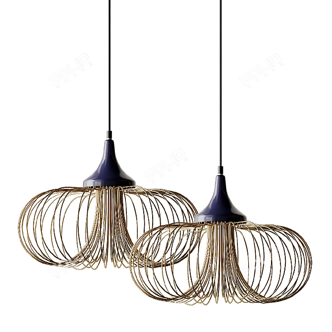 Whisk Pendant: Minimalistic Lighting by Hive 3D model image 5