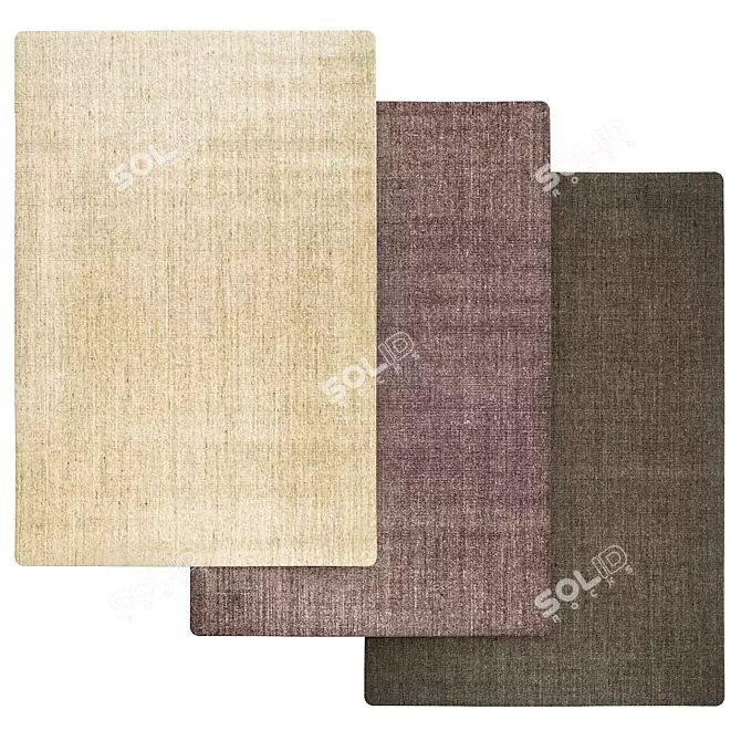 Plush Comfort Solid Carpet 3D model image 1