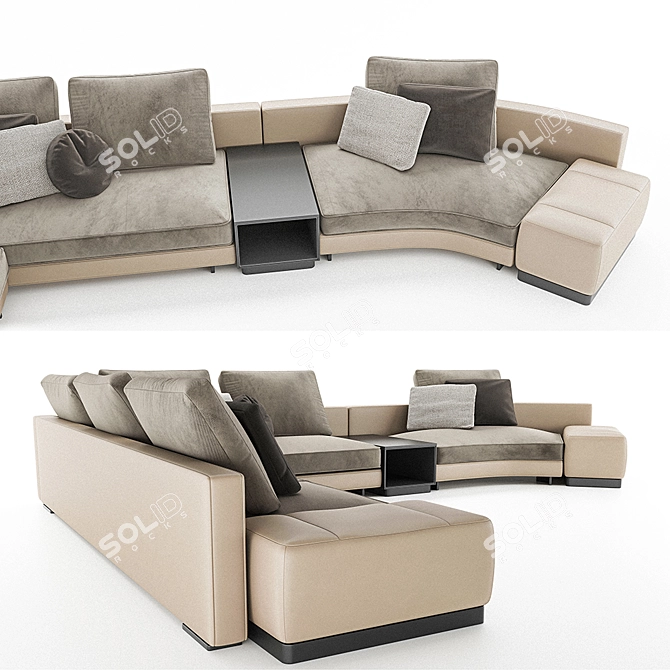 Modern Italian Minotti Daniels 3 3D model image 2