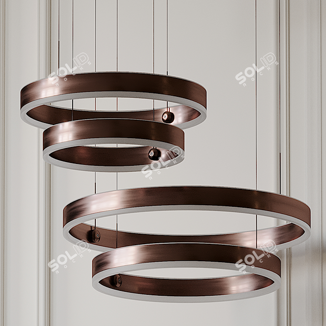 Elegant Rendezvous Pendant Light 3D model image 1