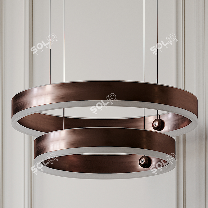 Elegant Rendezvous Pendant Light 3D model image 2