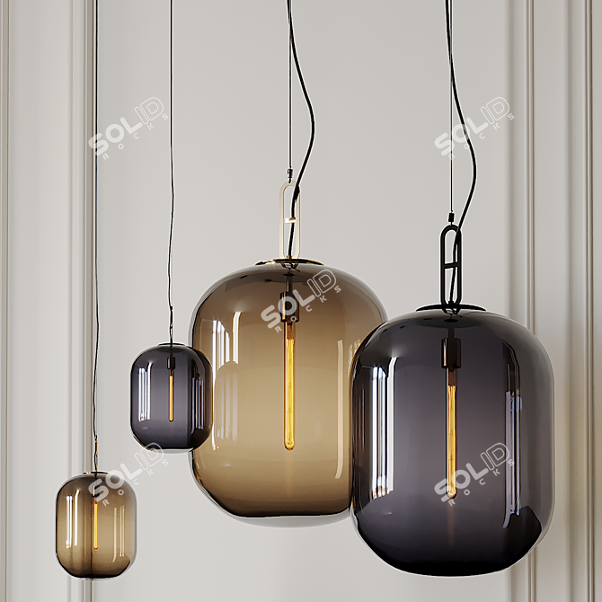 Max Large Pendant Light Stone Lighting 3D model image 1