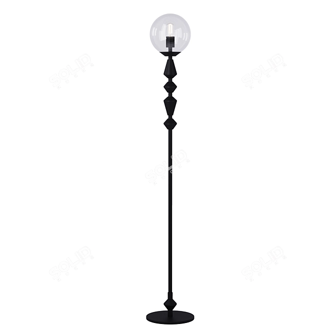 Elegant Dome Floor Lamp 3D model image 2