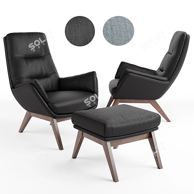 Moro: Stylish and Comfortable Armchair 3D model image 1