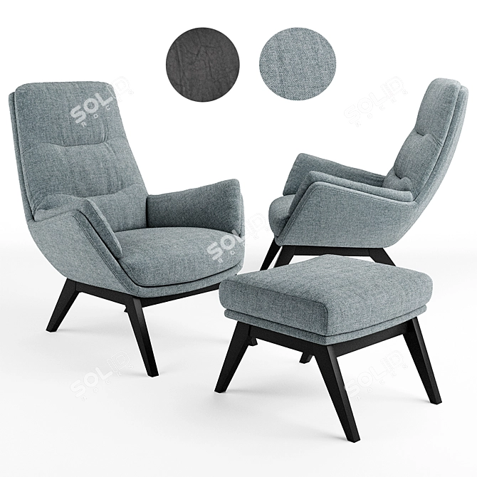 Moro: Stylish and Comfortable Armchair 3D model image 2