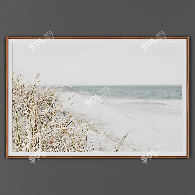 Wooden Framed Picture 3D model image 1