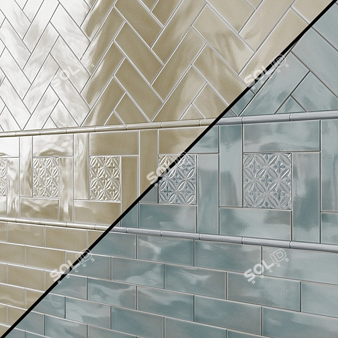 ADEX OCEAN Ceramic Tile Collection 3D model image 1