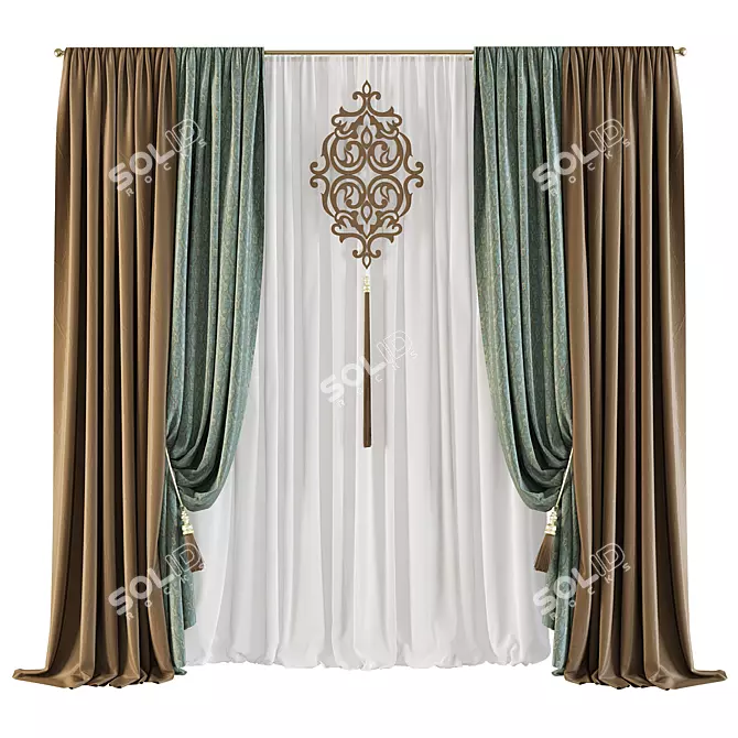 Versatile Curtain Solution 3D model image 1