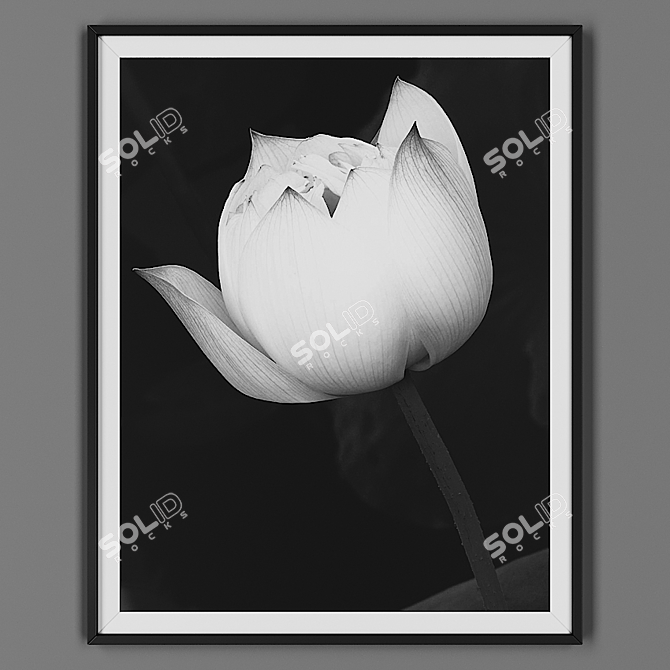  Sleek Black Framed Art 3D model image 1