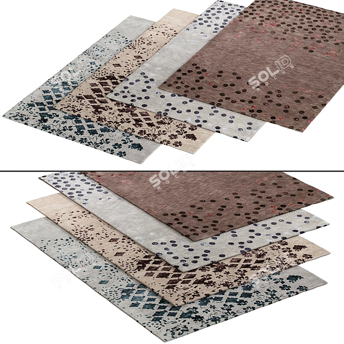 Elegant 61" Carpet 3D model image 2
