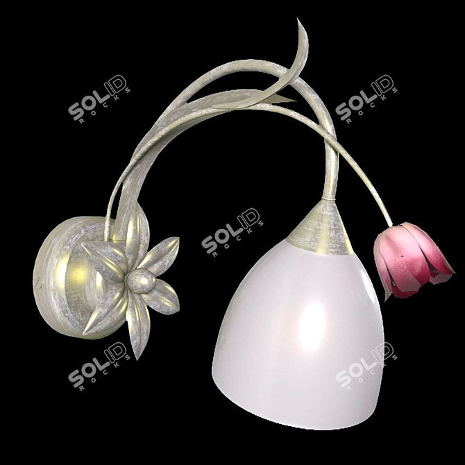 Elegant Provençal Wall Sconce 3D model image 2