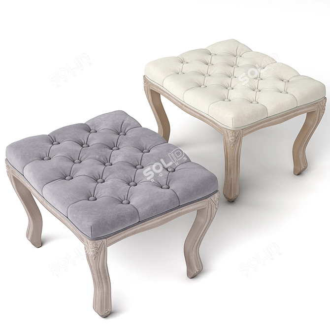 Title: Kina One Upholstered Bench - Elegant and Versatile 3D model image 2