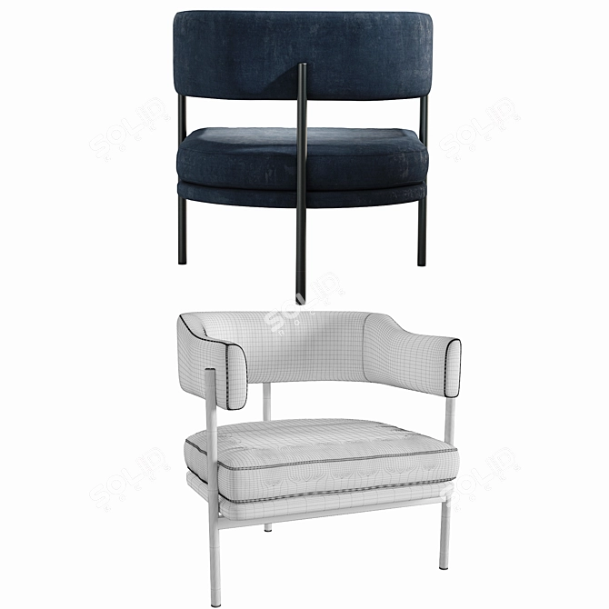 Elegant Isabella Chair: Perfect for Any Space 3D model image 3