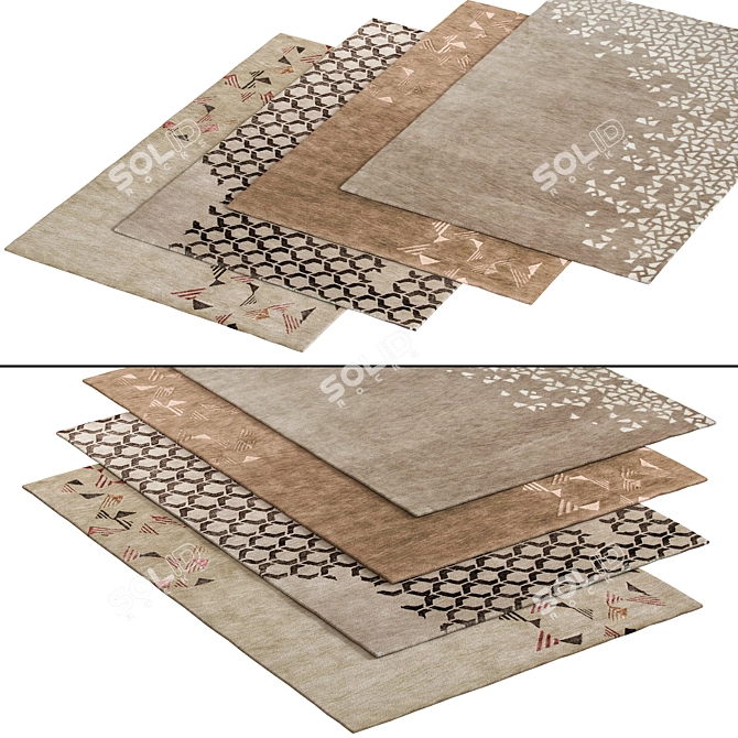 Cozy Rugs: 62 Inches of Luxury 3D model image 2