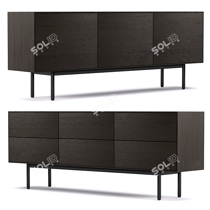 Seam Sideboard: Exquisite Craftsmanship 3D model image 1