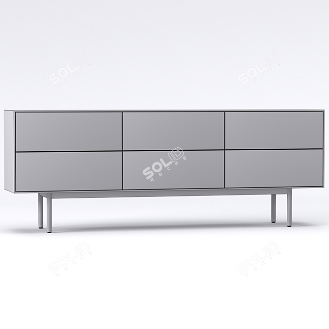 Seam Sideboard: Exquisite Craftsmanship 3D model image 3