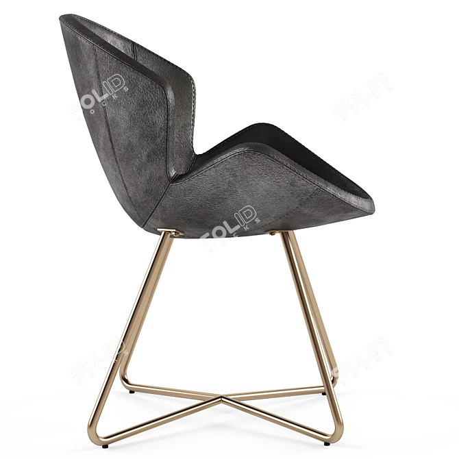 Luxury Leather Chair: Arketipo VICTORIA 3D model image 2