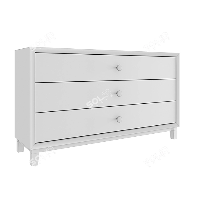 Violet 4-Drawer Chest 3D model image 3