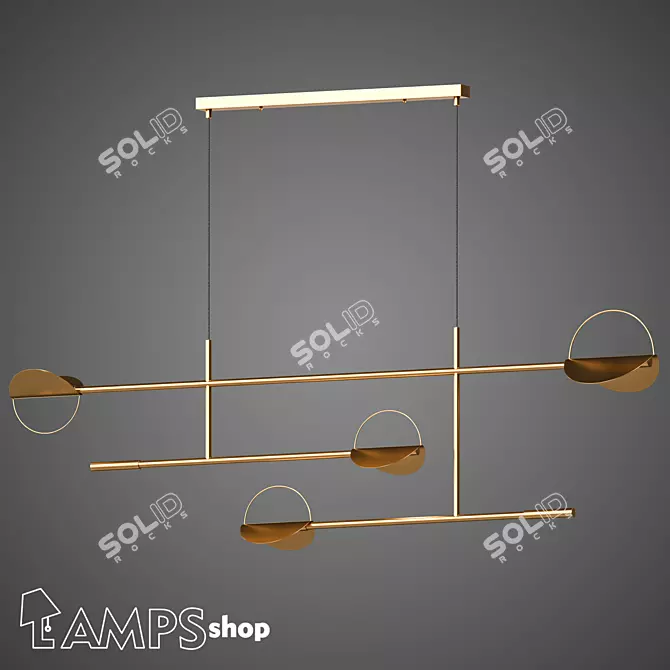 Aurora Chandelier: Stunning Illumination 3D model image 1