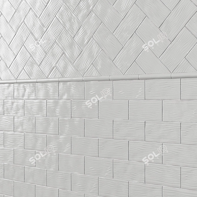 ADEX EARTH Liso Waves: Beautiful Ceramic Wall Tiles 3D model image 3