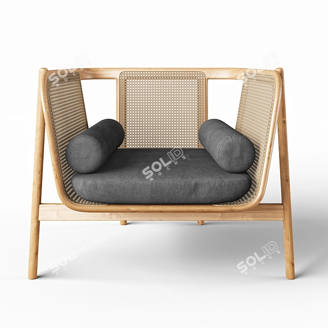 Cozy Reclining Lounger 3D model image 1