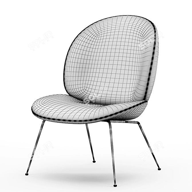 Modern Ergonomic Chermingler Chair 3D model image 2