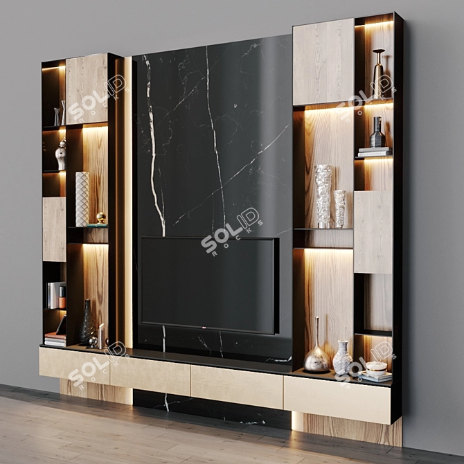 Modern TV Set 108: Stunning Design 3D model image 2