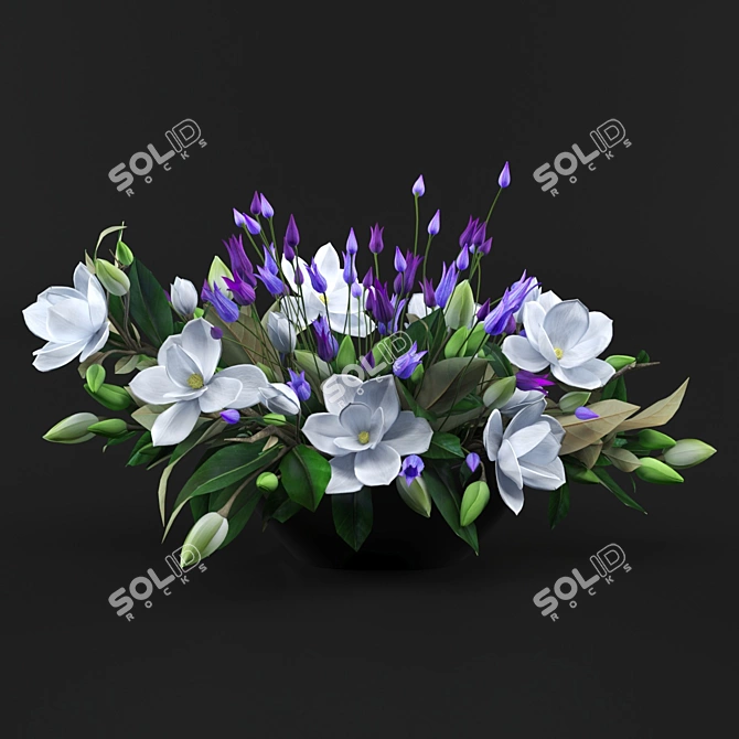 Ethereal Clematis Magnolia Bouquet 3D model image 2