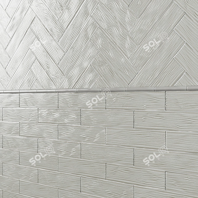 ADEX EARTH Liso Waves Ceramic Tiles 3D model image 2