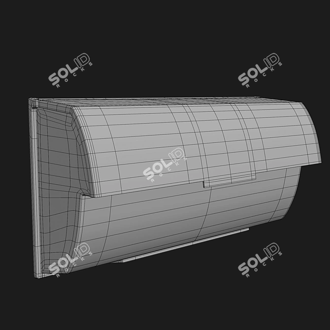 Vintage Mailbox: Classic Design with Addresses 1796 3D model image 2