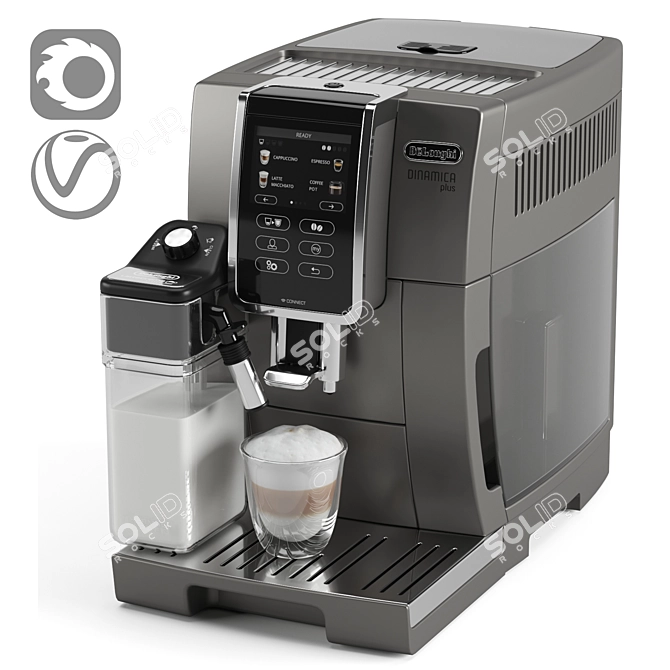 Delonghi Dinamica Plus: Premium Automatic Coffee Machine 3D model image 1