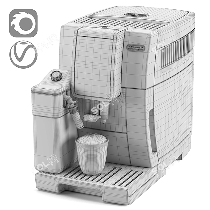 Delonghi Dinamica Plus: Premium Automatic Coffee Machine 3D model image 5