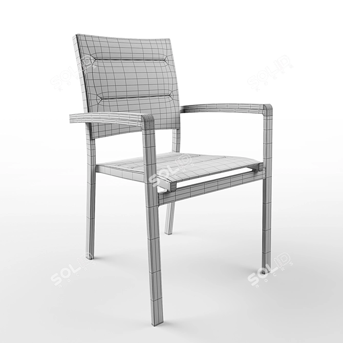 Tropical Bliss: Flamingo Patio Chair 3D model image 3