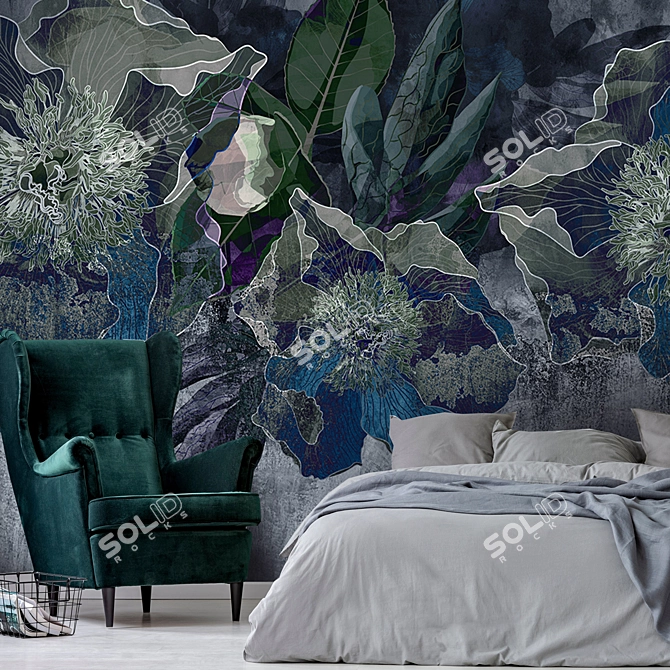 Ethereal Luxe Designer Wallpaper 3D model image 2