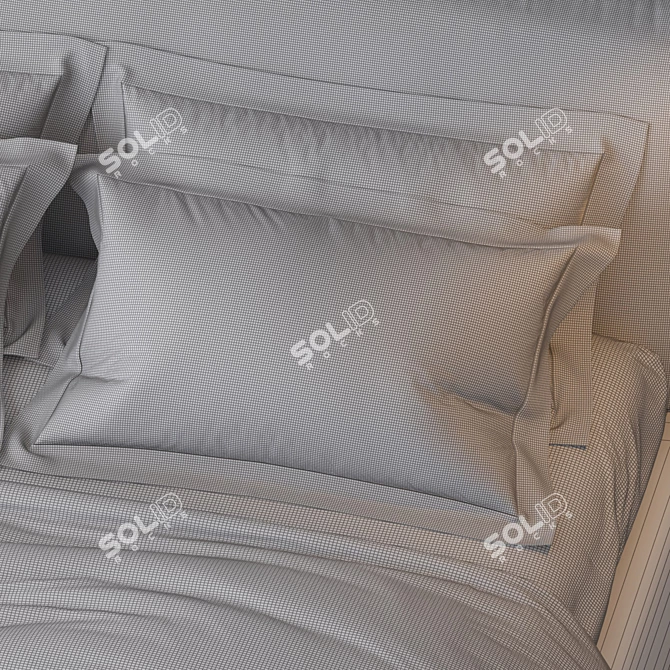 Sophisticated Elegance: Flou Gentleman Bed 3D model image 3