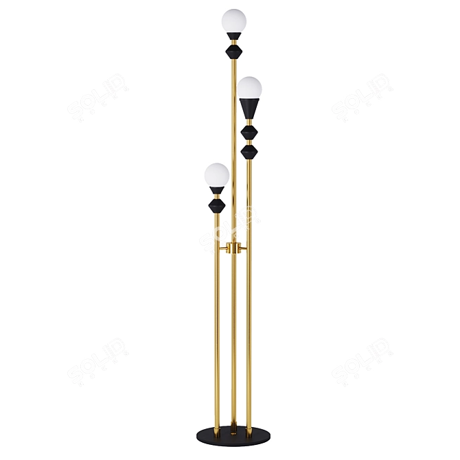 Elegant Dome Floor Lamp 3D model image 1