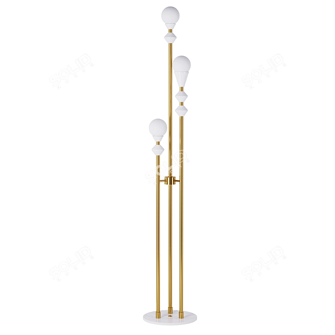 Elegant Dome Floor Lamp 3D model image 2