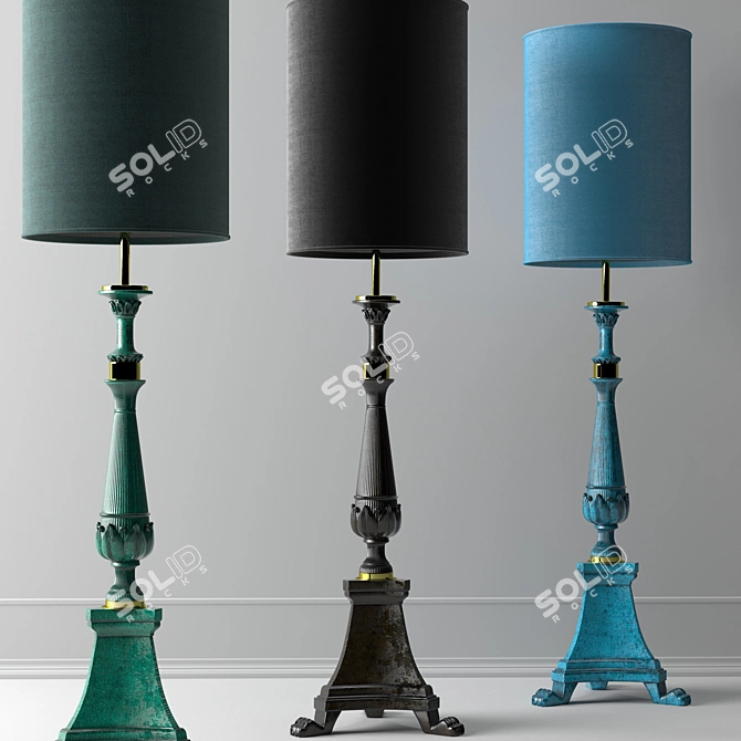 Modern Simone Granchi Designed Floor Lamp 3D model image 2