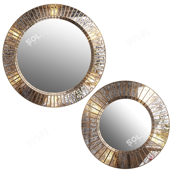 Vintage-Style Tina Mirror with Illumination 3D model image 1