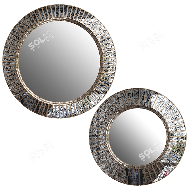 Vintage-Style Tina Mirror with Illumination 3D model image 2