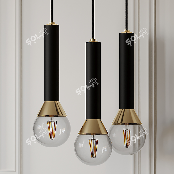 Minimalist Pendant Lighting: Via Pendant 3D model image 1