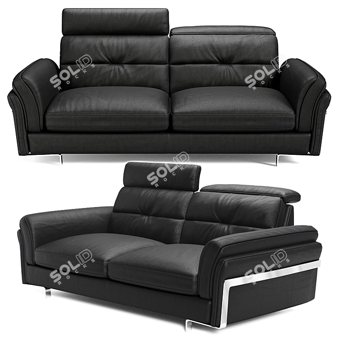 Modern Italian Style: Satis Folk Sofa 3D model image 1