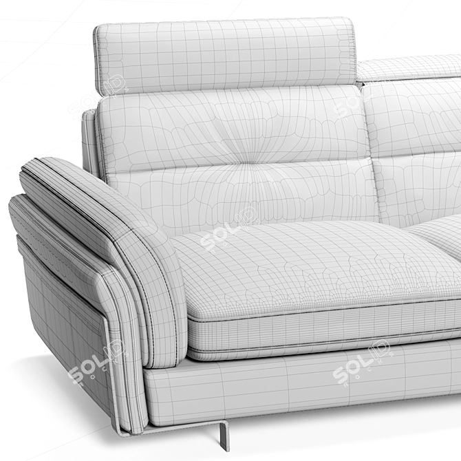 Modern Italian Style: Satis Folk Sofa 3D model image 5