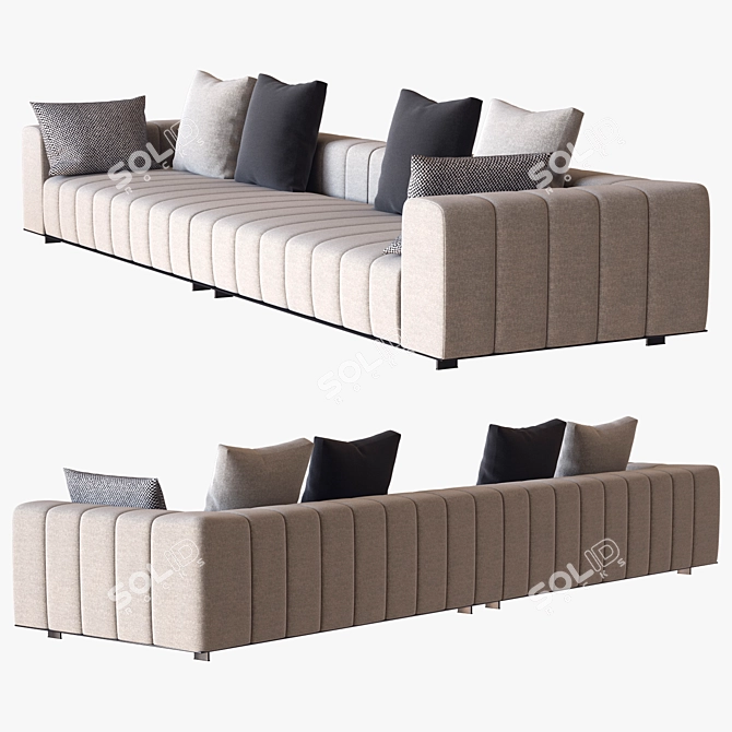 Elegant Freeman Tailor Sofa Minotti 3D model image 2