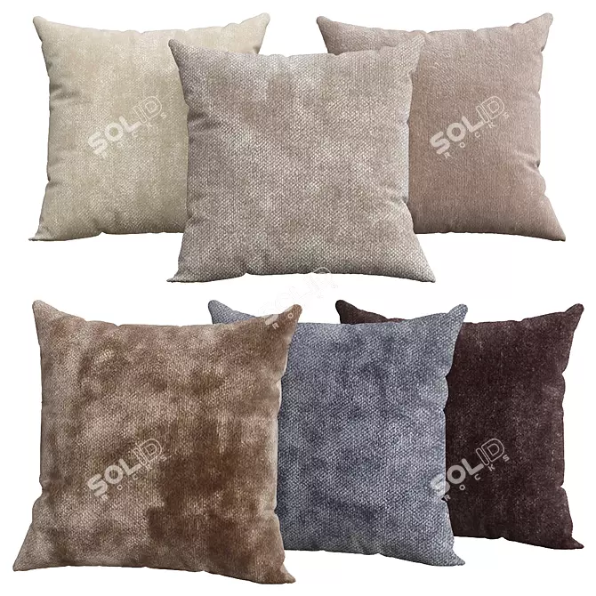 Cozy Comfort Pillows 3D model image 1