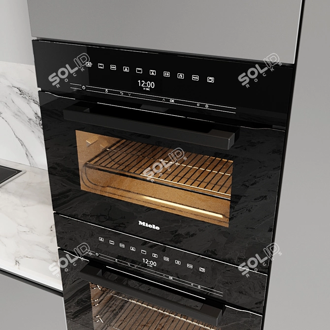 Kitchen Essentials: Blanco Mixer & Miele Oven 3D model image 2